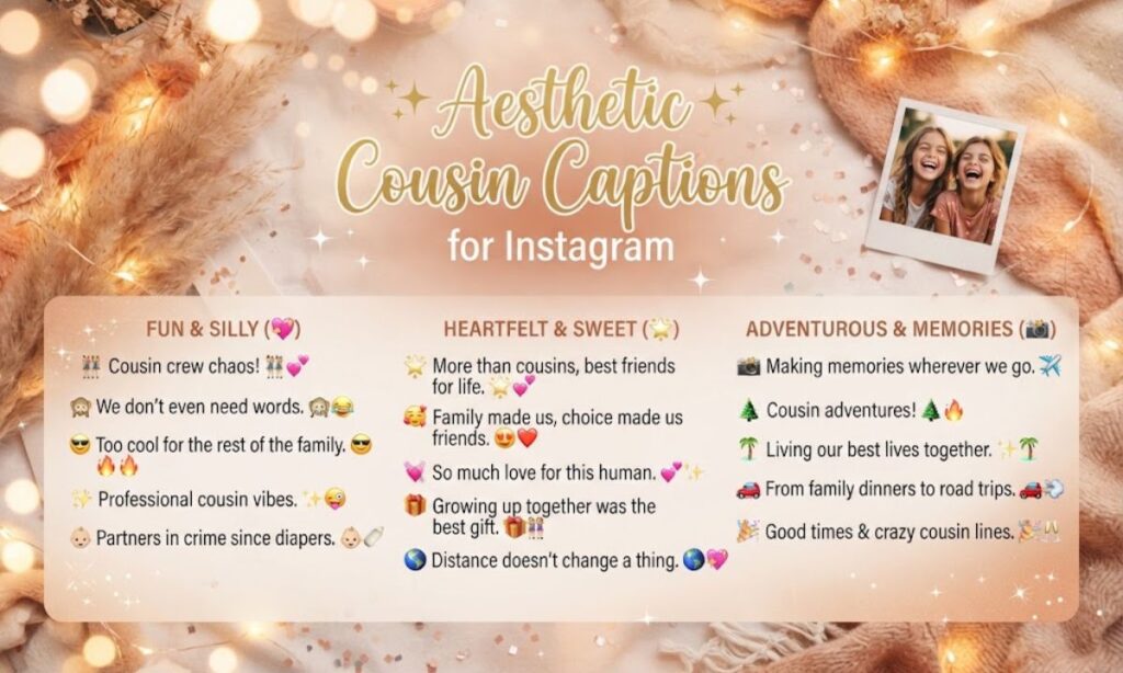 ✨ Aesthetic Cousin Captions for Instagram