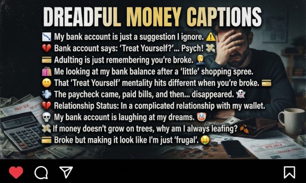 💰 Dreadful Money Captions for Instagram