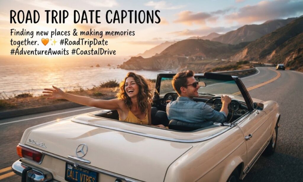 🚗 Road Trip Date Captions