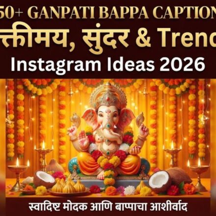 250+ Ganpati Bappa Captions in Marathi: भक्तीमय, सुंदर & Trendy Instagram Ideas 2026
