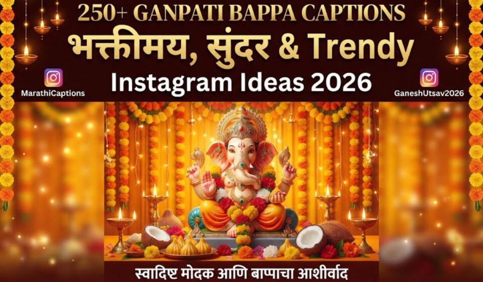 250+ Ganpati Bappa Captions in Marathi: भक्तीमय, सुंदर & Trendy Instagram Ideas 2026