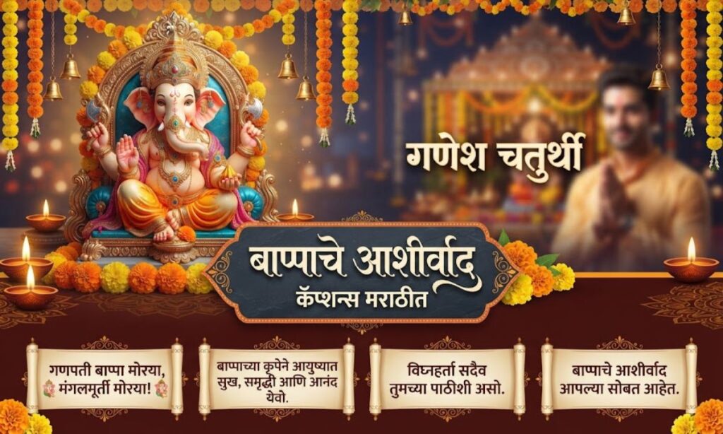 Bappa Blessings Captions in Marathi