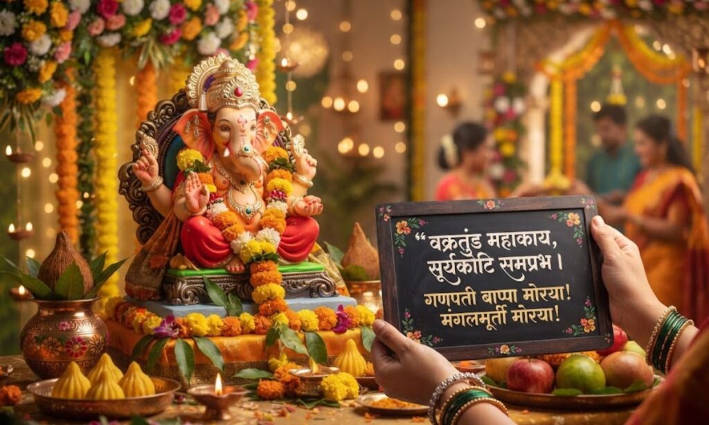 Best Ganpati Bappa Caption in Marathi