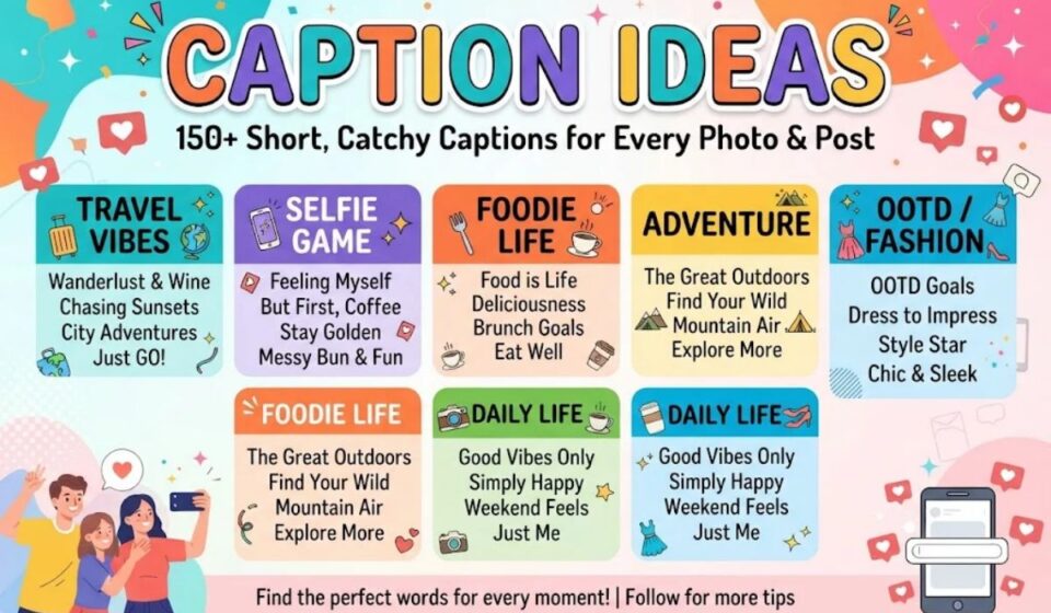 Caption Ideas: 150+ Short, Catchy Captions for Every Photo and Post