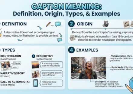 Caption Meaning: Definition, Origin, Types, and Examples