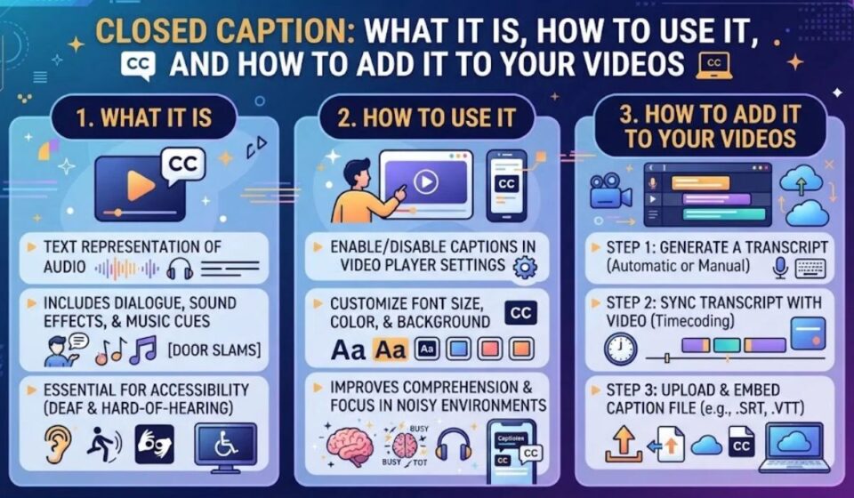 Closed Caption: What It Is, How to Use It, and How to Add It to Your Videos
