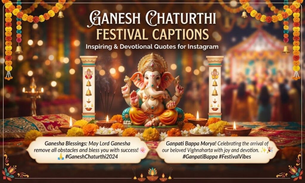 Ganesh Chaturthi Festival Captions for Instagram