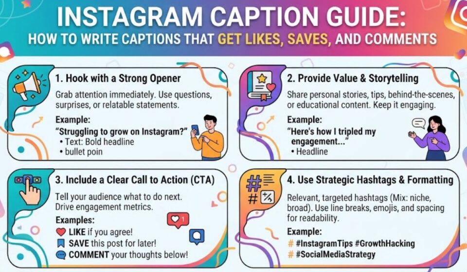 Instagram Caption Guide: How to Write Captions That Get Likes, Saves, and Comments